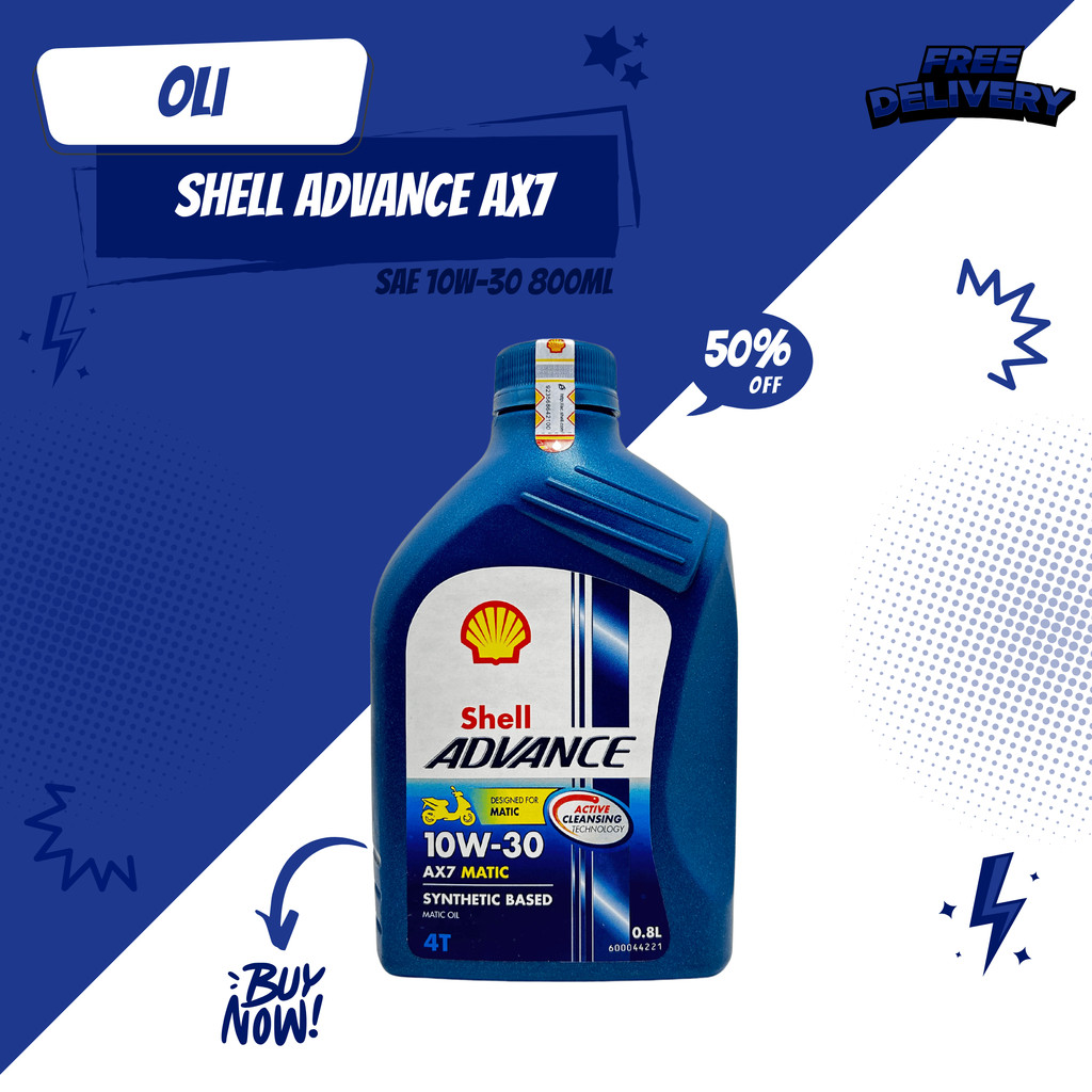 Oli Motor Shell Advance AX7 800ml Shell Advance AX7 Oil 0.8L