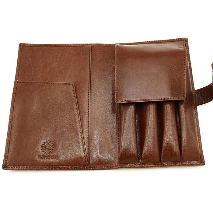 

Wancher Pen POUCH Genuine Leather Fountain Pen Case Cowhide Pens Holder Case Gift Set Pen Bag Pen
