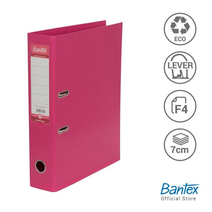 

Bantex Lever Arch File Ordner Plastic 7cm Folio Pink #1465 19