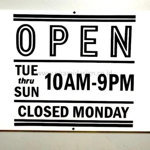 

SIGN PAPAN JAM OPERASIONAL 2 SISI