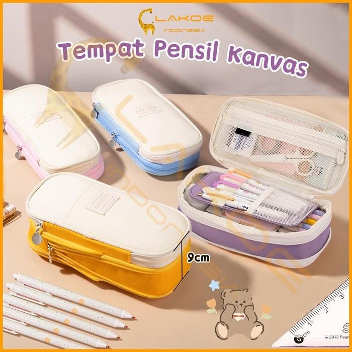 

SPECIAL PRICE LAKOE TEMPAT PENSIL KANVAS/PENCIL CASES LARGE