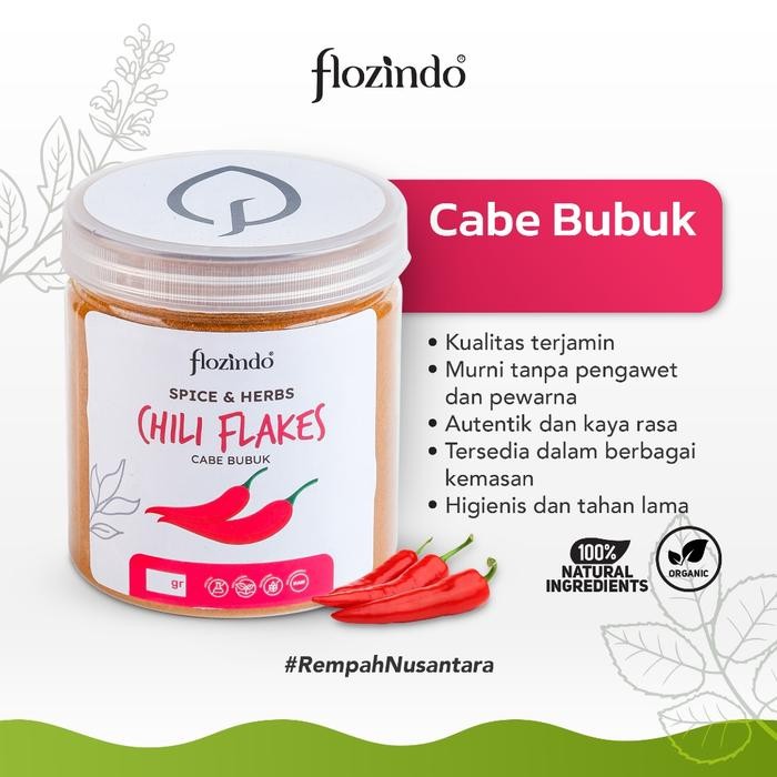 

ORIGINAL Flozindo Chili Flakes Powder / Cabe Bubuk Murni READY STOCK