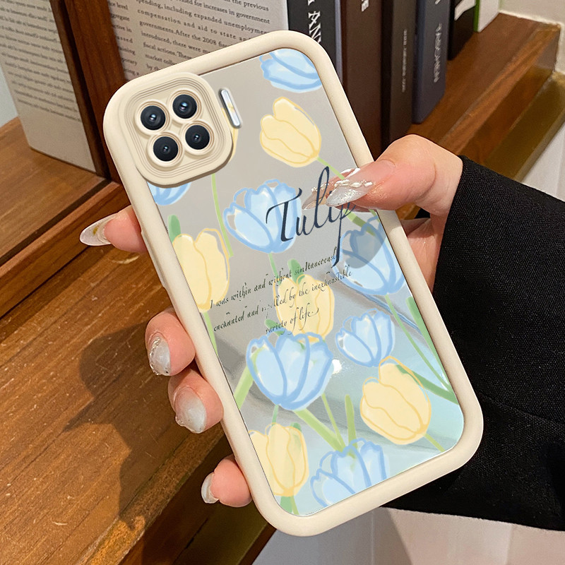Casing Hp OPPO A93 F17 Pro OPPO Reno 4F Reno 4 Lite Case Casing HP pola Tulip yang bagus Kesing Kasi