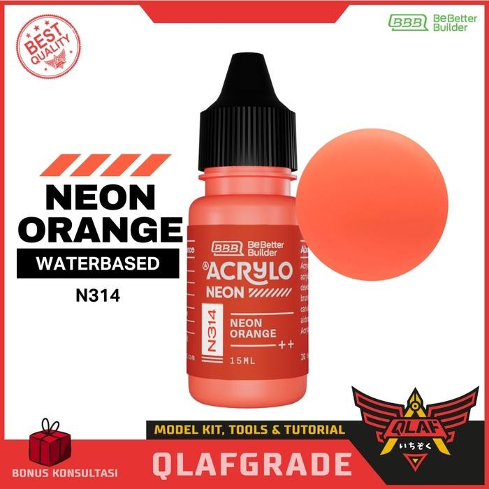 

ACRYLO NEON ORANGE N314 cat gundam best hand brush airbrush model kit