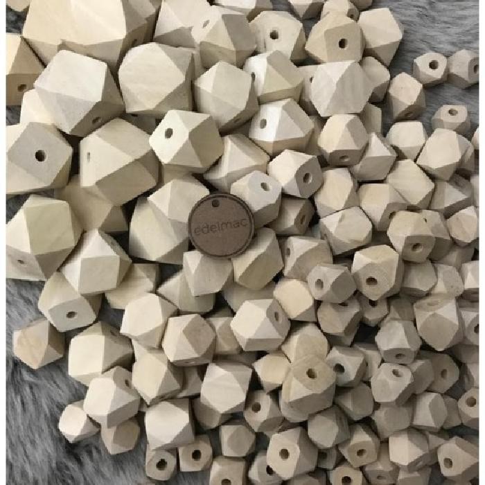 

New Wooden Beads Mote / Manik Diamond Kayu Natural