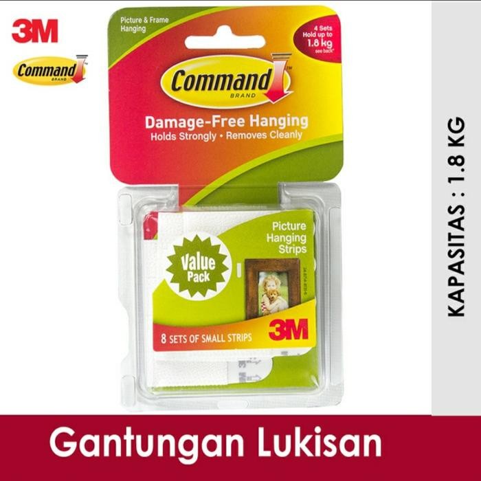 

3M Command Hook Small Picture Hanging Strip 1.8 Kg 17205