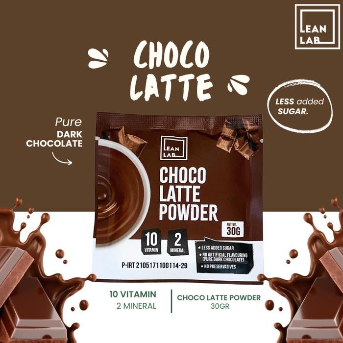 

New Leanlab Bubuk Minuman Chocolate Latte Premium Drink Powder 30g sachet - Tanpa Pemanis Buatan dan