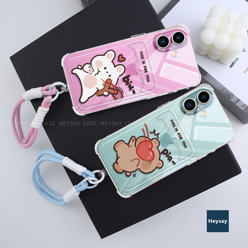 Couple Card Holder Tali Hp Cewek Cowok Casing Samsung Galaxy A56 A36 A26 A07 A17 5G A06 A16 5G A55 5