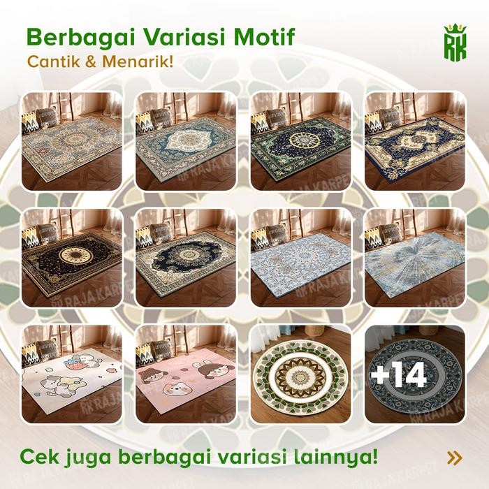 Pilihan- Raja - Karpet Lantai Eropa Karpet Rumah Karpet Ruang Tamu Premium Permadani Ambal Anti