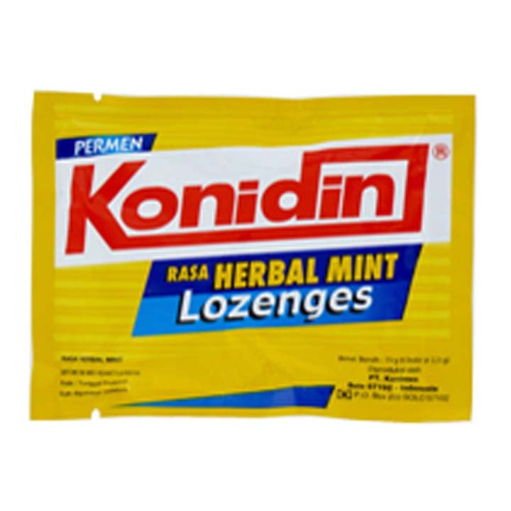 

S73665 KONIDIN HERBAL MINT LOZENGES PERMEN POCKET 15GR SACHET MAJU BERSAMA (20250910)
