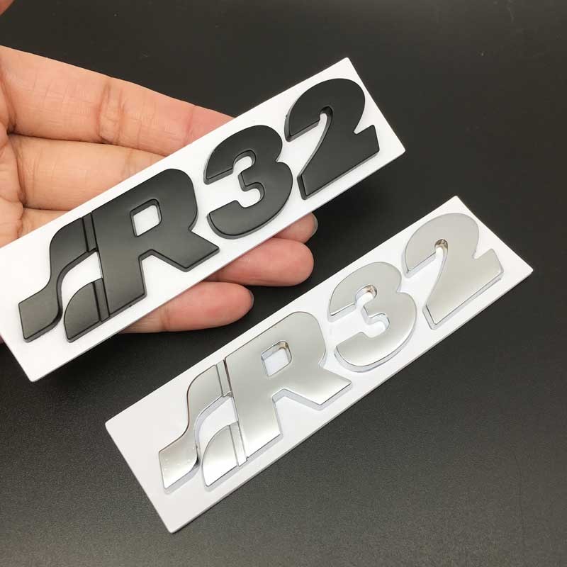 IMPORT Car 3D Metal R32 Logo Sticker For GOLF 4 Golf 5mk4 mk5 r32 Car Body Trunk Emblem Badge Decal