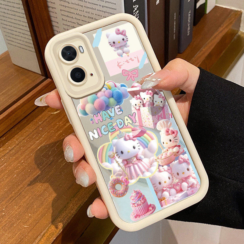 Casing Hp OPPO A36 OPPO A76 OPPO A96 Case Casing HP pola Boneka kain yang indah Kesing Kasing cermin