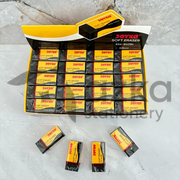 

New SATU PACK ( 40 PCS ) Penghapus Kecil Hitam Joyko