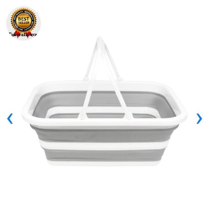 RJ Keranjang dan Ember lipat 20 liter silicone