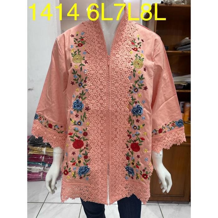 Pilihan- Yuu - Big Size Kebaya Alexuez Bordir Timbul /Kebaya Size Jumbo 6L 7L 8L /Kebaya Encim
