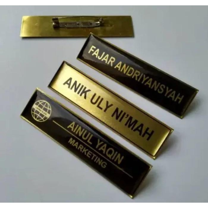 

New PAPAN NAMA DADA / NAMETAG KUNINGAN / BISA COD name tag persit pin baju dinas nem tek