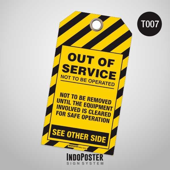 

New Tag out loto PVC out of service do not removed