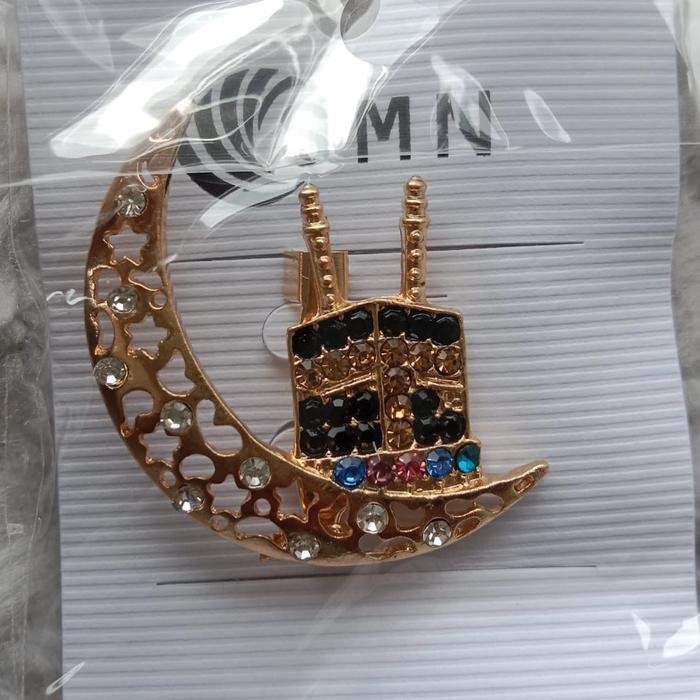 Pilihan- Bros Hijab Motif Kabah Atau Mesjid Pin Jilbab Peniti Kerudung Oleh Oleh Haji Umroh