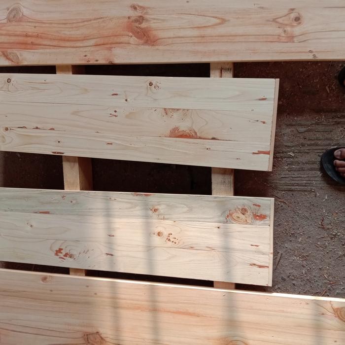 Papan kayu jati belanda 120x20x1,5 cm ambalan jati belanda