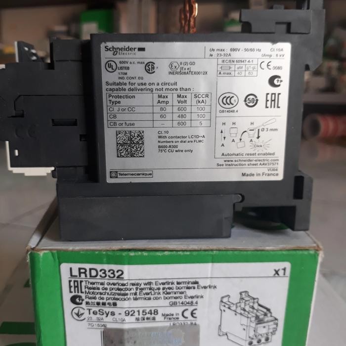 Grosir Thermal Overloud Relay Schneider Lrd332 32A Original Murah Terlariss 