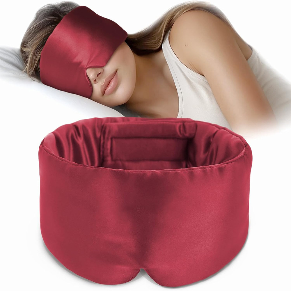 Silk Sleep Mask Soft Pressureless Sleeping Mask 100% Mulberry Silk for Eye Skin Anti Wrinkles
