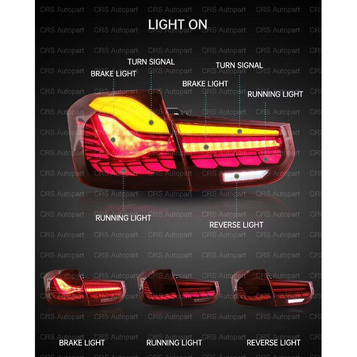 Stoplamp/Taillight BMW F30 320i/330i F80 M3 OLED GTS Style Red Edition