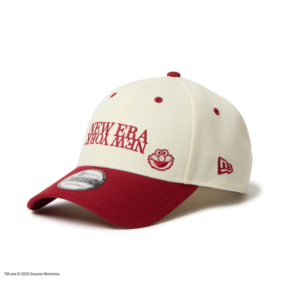 [PO] Topi NEW ERA 9FORTY Sesame Street Elmo Chrome White with Red Visor Golf (Size: 56.8 - 60.6cm) A