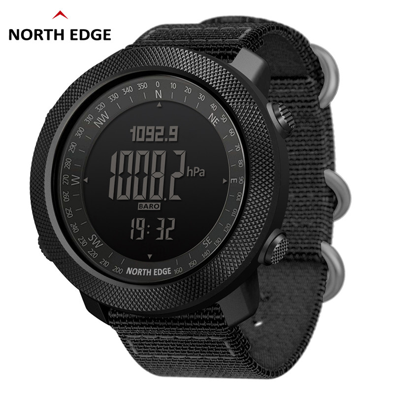 NORTH EDGE Men's sport Digital watch Running Swimming Military Army watches Altimeter Barometer