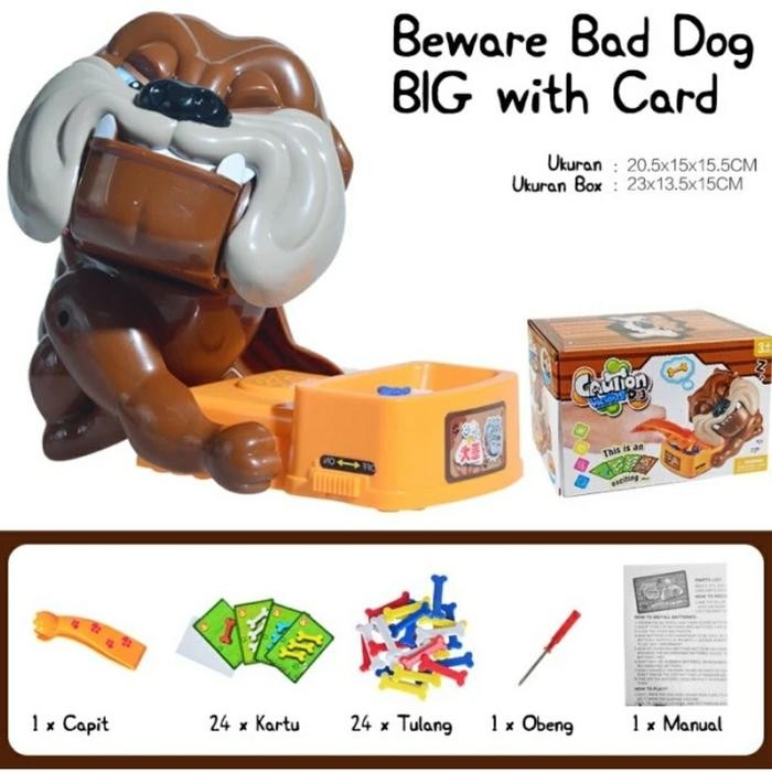 Beware of the bad dog game mainan anjing galak chalange gigit tulang toy