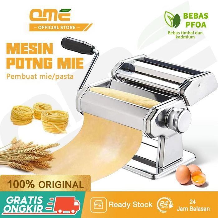 Qme - Pasta Maker Atlas Qm-150 Gilingan Mie, Molen, Pangsit Cetakan Mie Penggiling Pencetak Pasta