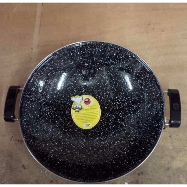 Terbaik Maspion Wajan Enamel Marble Royal Wok 40Cm 100% Ori