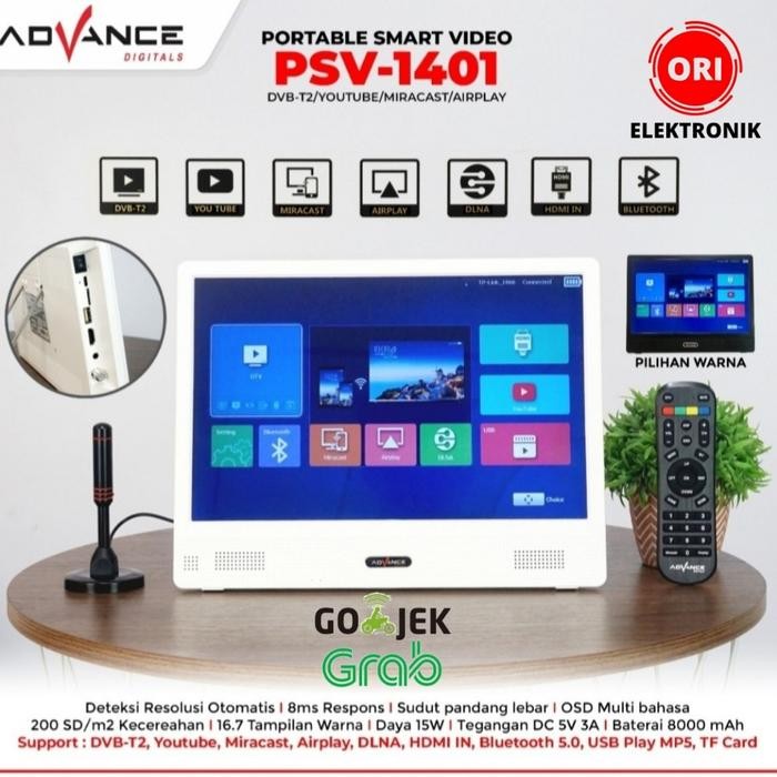 Advance Portable Smart Vidio Psv-1401 ( Dtv-T2/Youtube/Miracast/Ap)1 Promo 