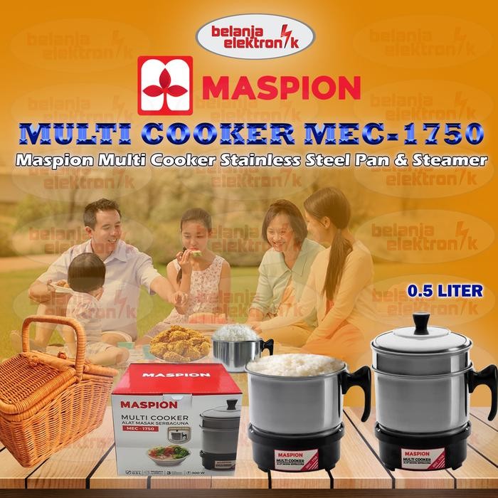 MASPION MULTI ELEKTRIK COOKER MEC 1750 PANCI LISTRIK 0.5 LITER
