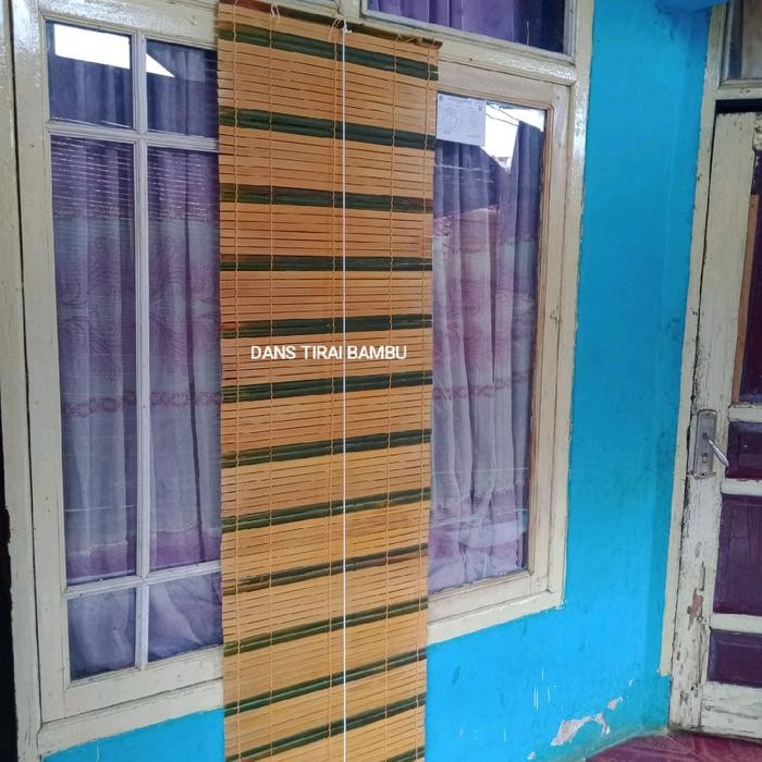 Tirai Bambu Gulung Outdoor Uk L 100 Cm / Kerey Bambu Gulung / Wide Bambu Gulung Anti Air / Tirai