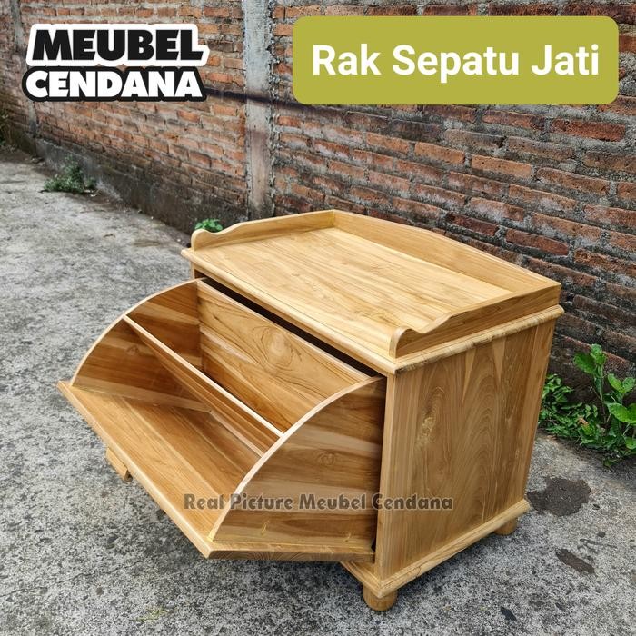 ASLI rak sepatu kayu jati asli, rak sepatu jati minimalis murah berkualitas READY STOCK