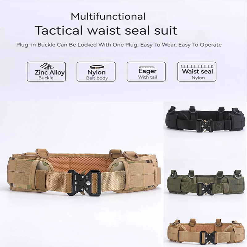 Outdoor Training Tactical Belt Multi-functional Quick-break Tactical Waist Wrap Cobra Buckle Nylon B