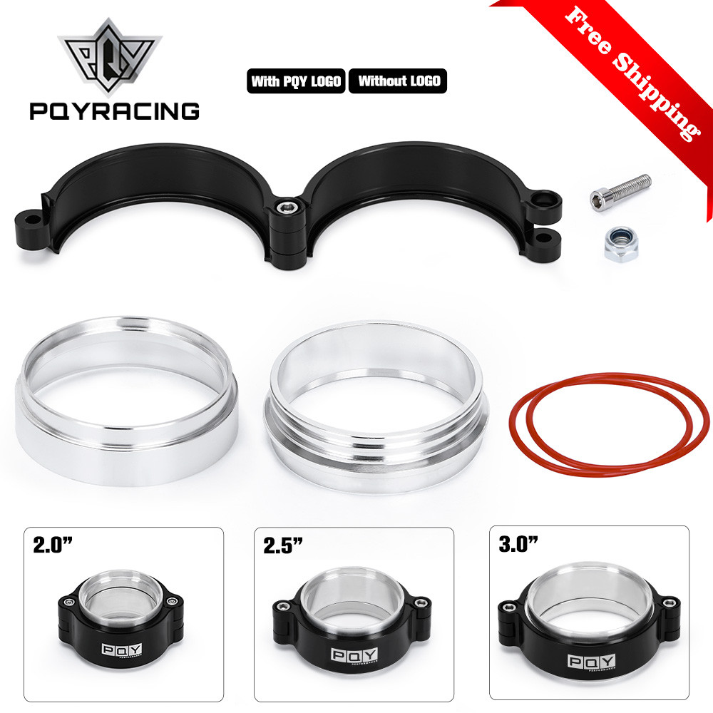 Free Shipping Exhaust V-band Clamp w Flange System Assembly Anodized Clamp For 2"/2.5"/3"/3.5"/4" OD