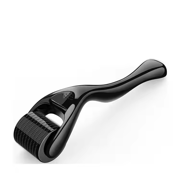 IMPORT Luxury Black Derma Roller Face Massager Scalp Beard Growth Hair Growth Skin Care Tool Beauty