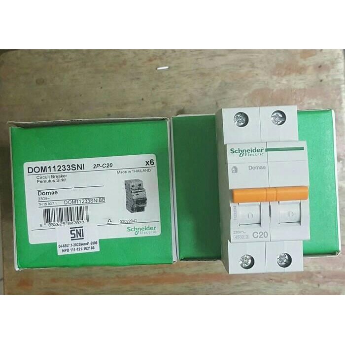 Schneider Mcb Domae 2Phase 20A/Mcb Domae 2P20A 4,5Ka Schneider