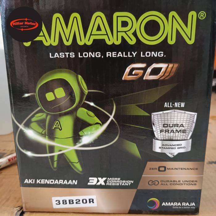Aki Kering Mobil Amaron Go 38B20R NS40Z 12V 35Ah GranMax Terios Avanza