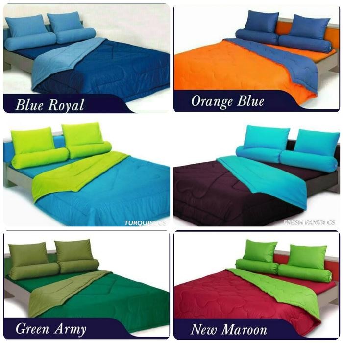 Bedcover Set King Shyra Polos 180X200 Cm Katun Cvc