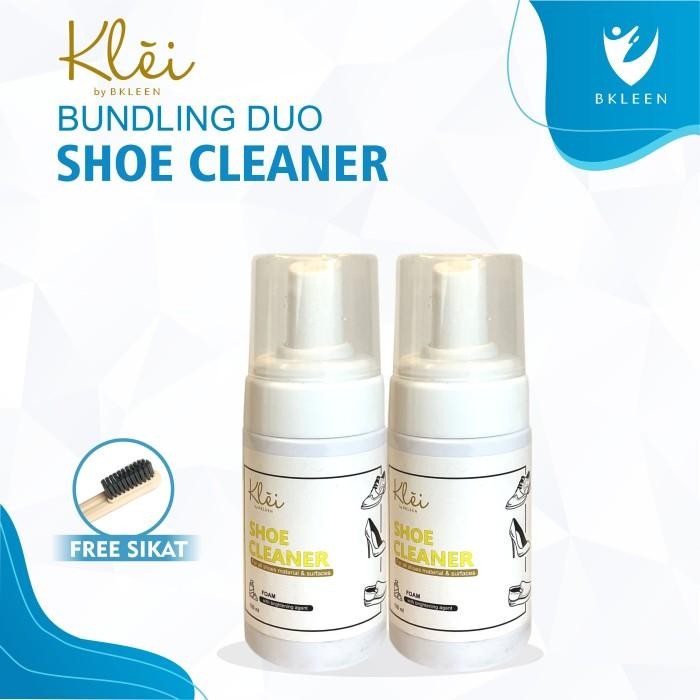 av53-Klei By Bkleen Shoe Cleaner Bundling Duo Pembersih Sepatu Free 1 Sikat