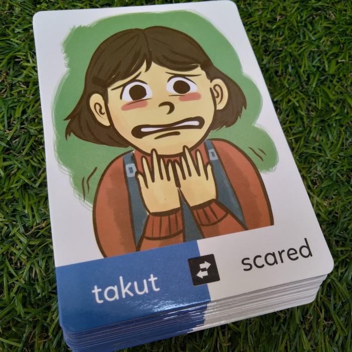 EDUFLASH CARD Seri Ekspresi kartu mainan anak uno kartun emosi emotion