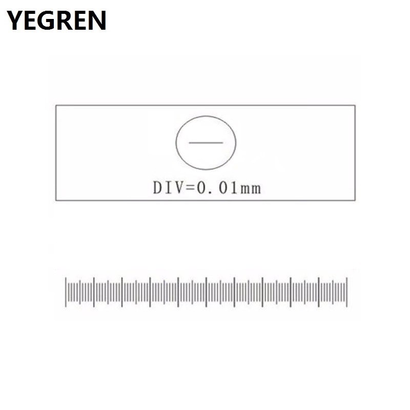 0.01 mm Stage Micrometer Glass slide Reticle Measuring Calibration Ruler DIV=0.01mm for Biological M