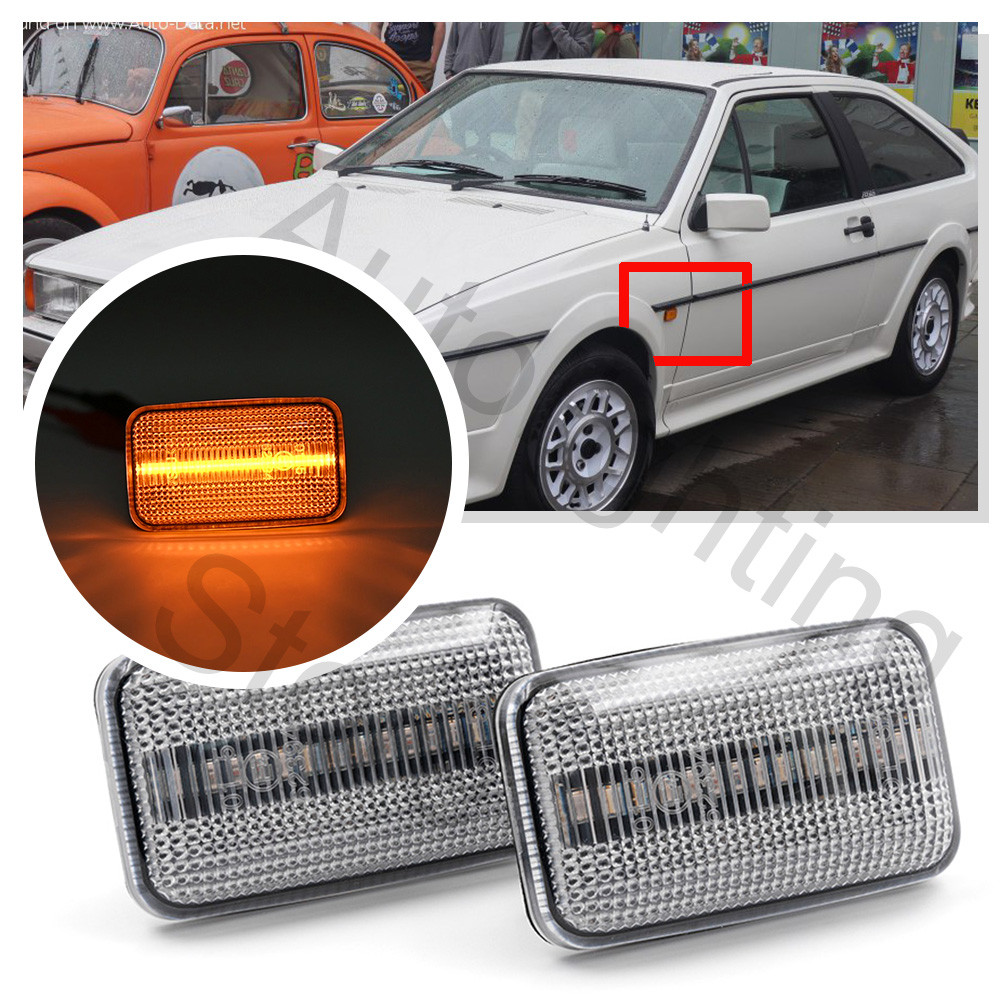 2PCS For VW Caddy 1983-1992 Golf MK1 MK2 Jetta Passat Polo LED
