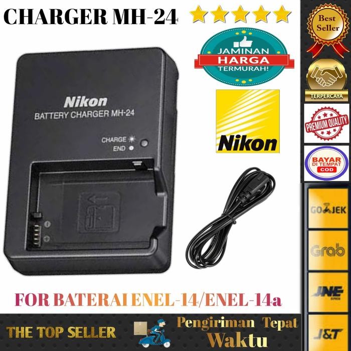 Original CHARGER NIKON D3100 CES D3200 D3300 CAS D5100 D5200 D5300 MH 24 Tepercaya