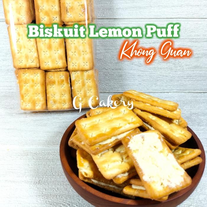 ORIGINAL BISKUIT BISCUIT LEMON PUFF KHONG GUAN TERMURAH - 250 GRAM