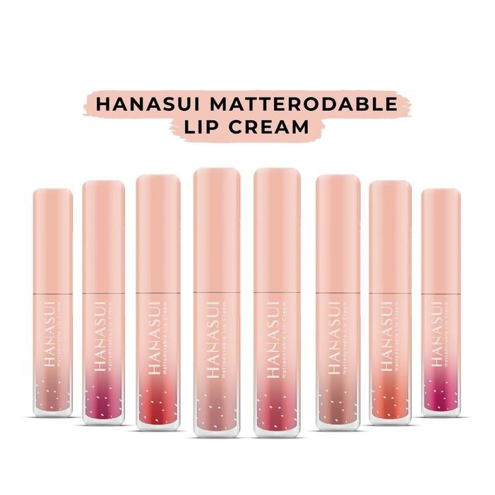 PROMO Hanasui Mattedorable Lip Cream bibir creamy lipcream liquid ombre lipstick lipstik Lasting