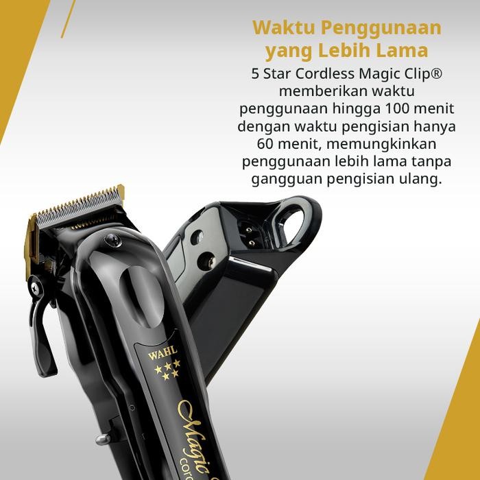 Wahl 5 Star Black Magic Clip - Alat Cukur Rambut Profesional, Alat Cukur Rambut, Mesin Potong Rambut