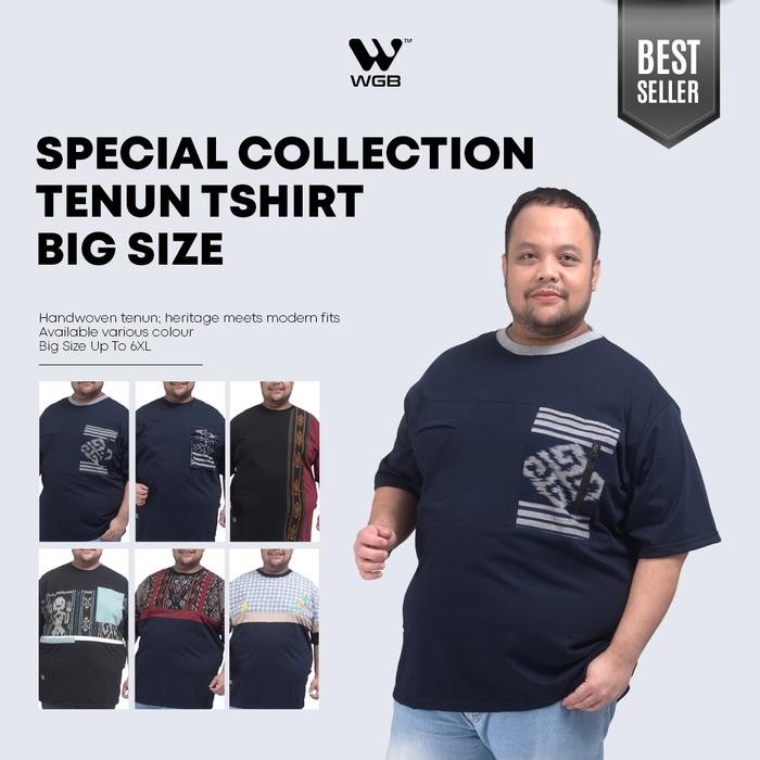 WGB Kaos Tenun Pria Big Size Ukuran Jumbo XXL XXXL new